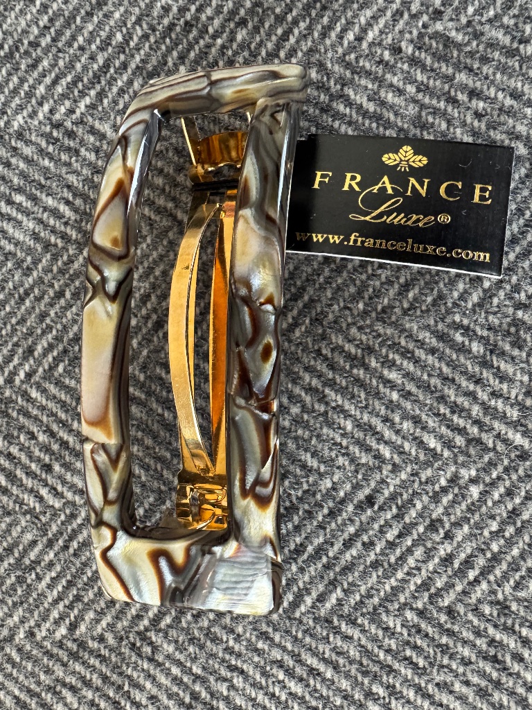 Nwt, France Luxe Cut Out Barrette In Onyx Pattern — image 7 of 8